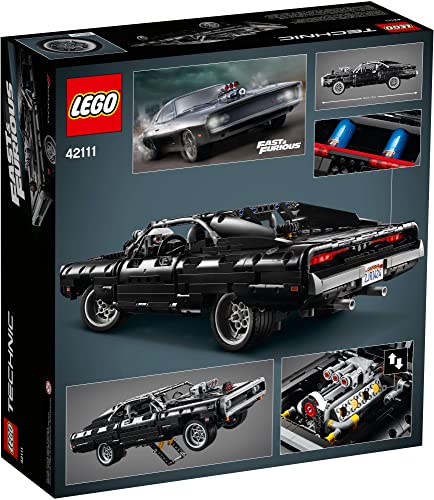 Image of LEGO Technic Fast & Furious Dom's Dodge Charger 42111 Race Car Building Set, New 2020 (1,077 Pieces)