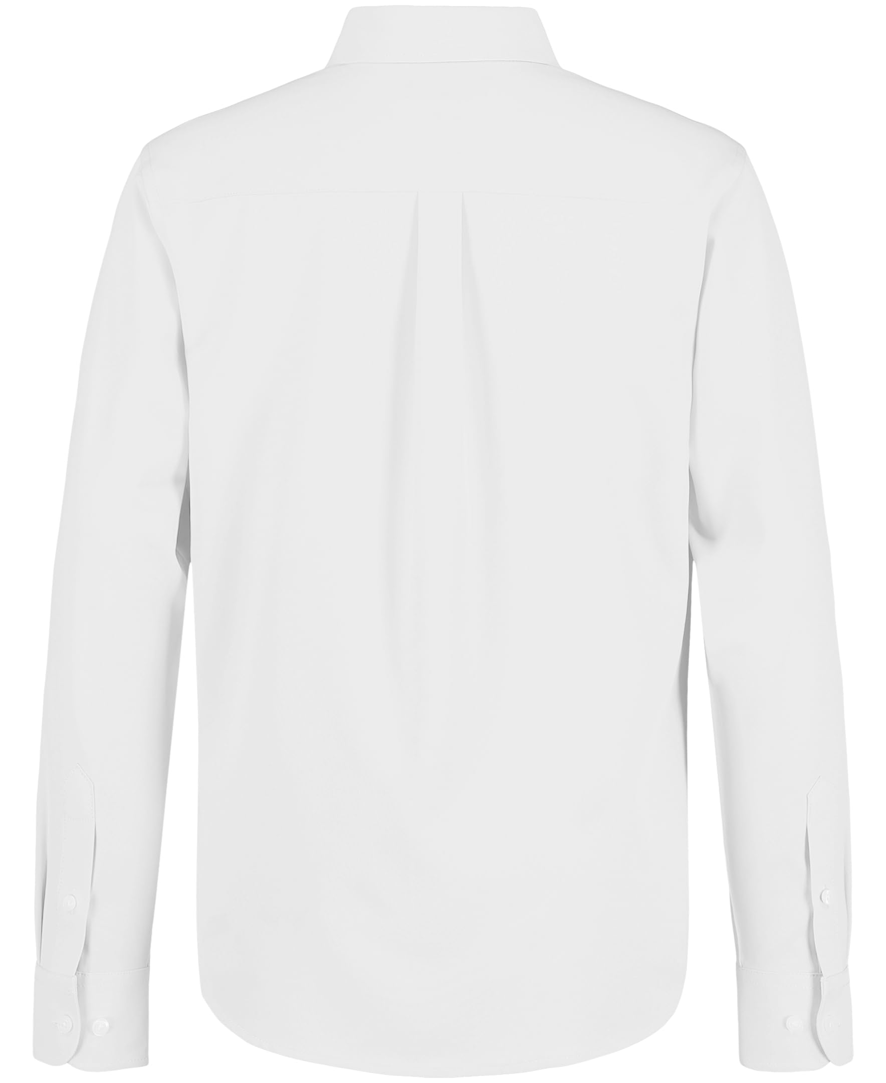 Nautica Boys' Big School Uniform Long Sleeve Performance Oxford Button-Down Shirt, White, 10-12