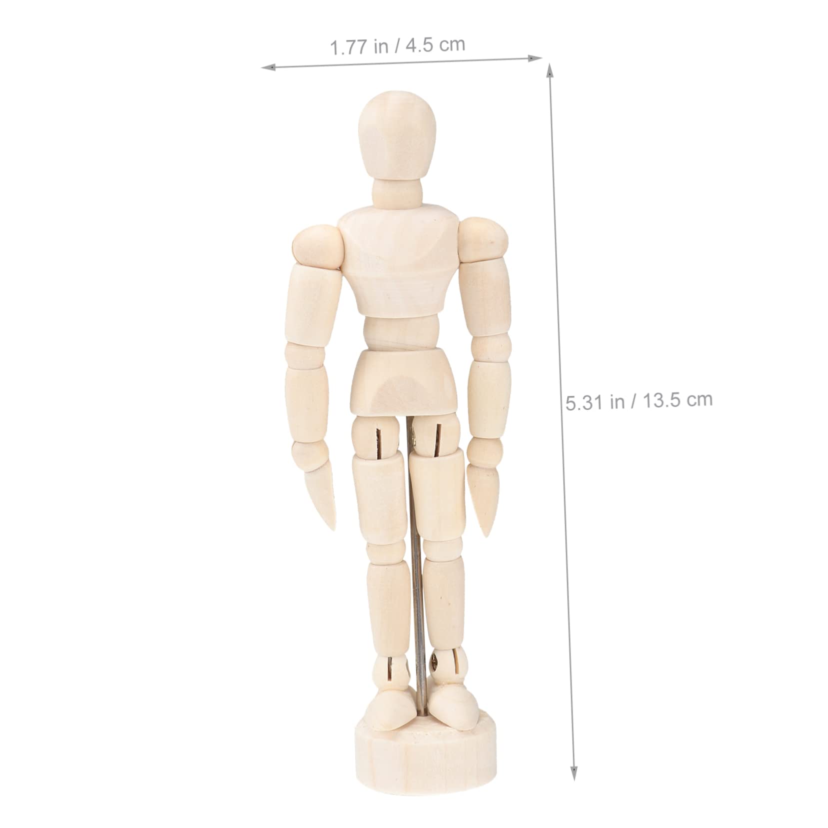NUOBESTY 3pcs Wooden Mannequin Proportional Size Ideal for Artists Sculptors Painters
