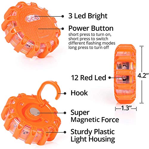 image for INCLAKE LED Road Safety Flares lights, Emergency Lights for Roadside S