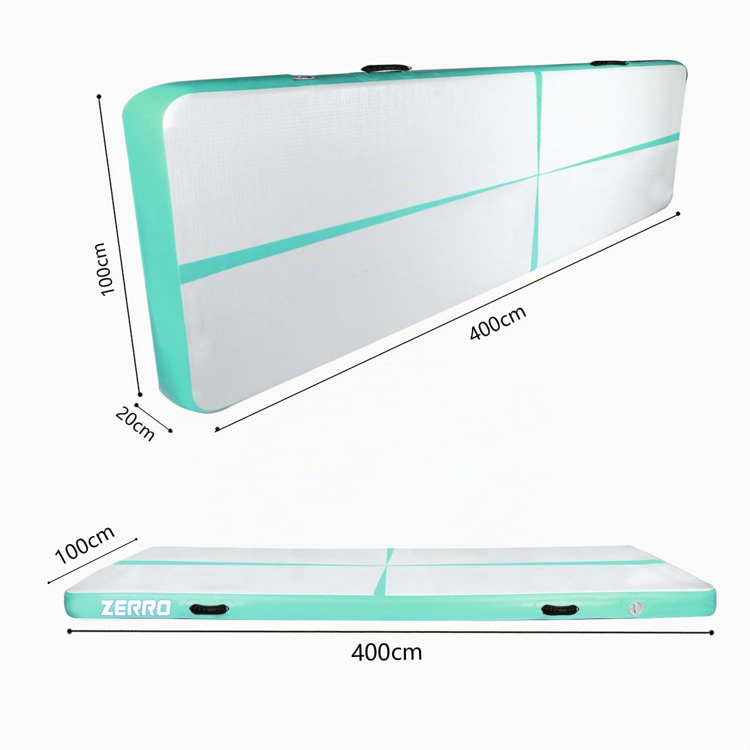 CCLIFE Tapis de Gymnastique Gonflable Avec Pompe à Air électrique Gonflage Rapideair Gymnastique Tapis Adapté Pour le fitness le yoga l'entraînement