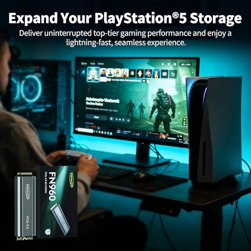 Fikwot FN960 2TB M.2 NVMe SSD PCIe Gen4 x4 2280 Internal Solid State Drive with Heatsink, Up to 4,800MB/s, Dynamic SLC Cache, Compatible with PS5 Internal SSD - Image 3