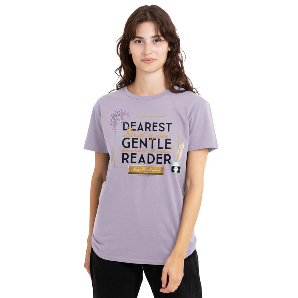 Bridgerton - Dearest Gentle Reader Ladies T Shirt, Soft Lavender, XX-Large