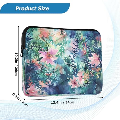 Funda para portátil 13-14 pulgadas con diseño floral impermeable miniatura 3