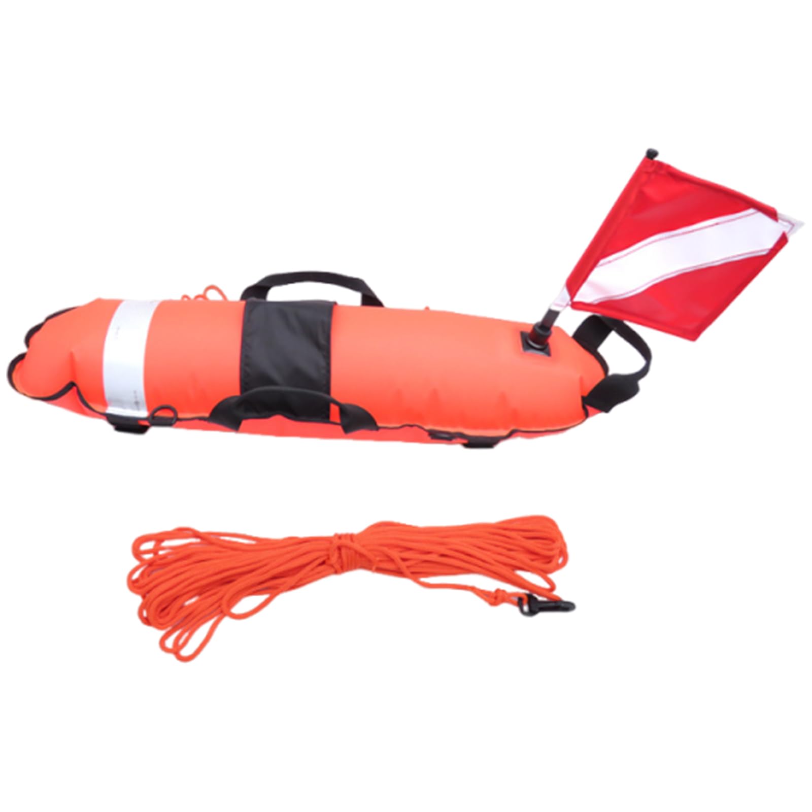 Bouée de plongée avec drapeau international et corde de sécurité pour apnée - 7