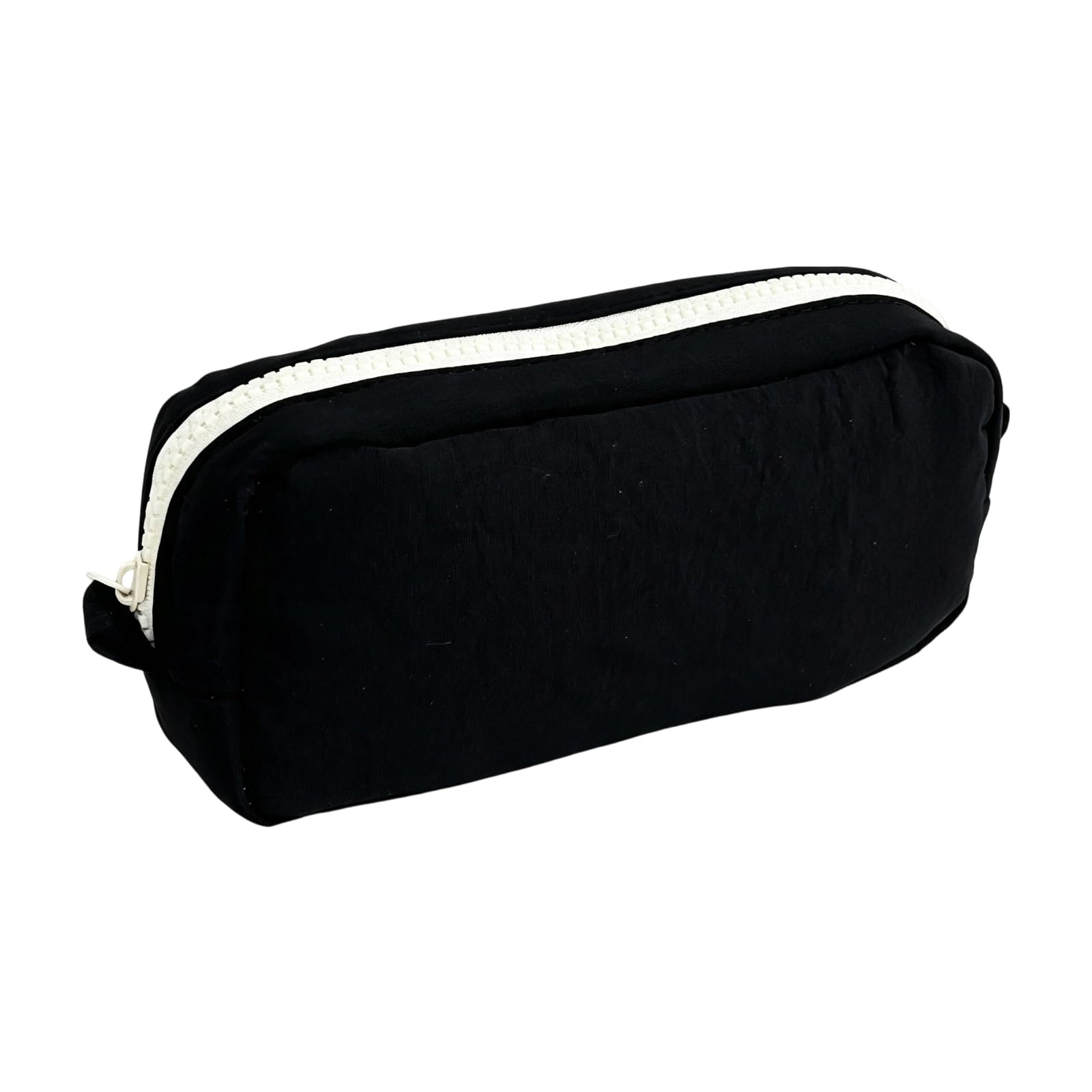 Colour Block Pencil Case, Large Capacity, Simple Design, Stationery Organiser Pouch with Zip Closure for School
