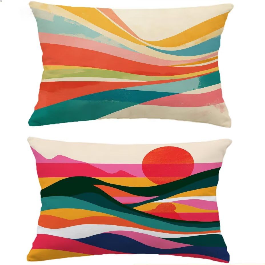 Housse de coussin imperméable 50x70 en lot de 2 avec soutien lombaire
