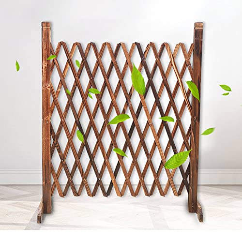 Valla de madera para mascotas con marco retráctil para trepar plantas, valla de celosía de jardín para protección de privacidad y valla de árbol de Navidad