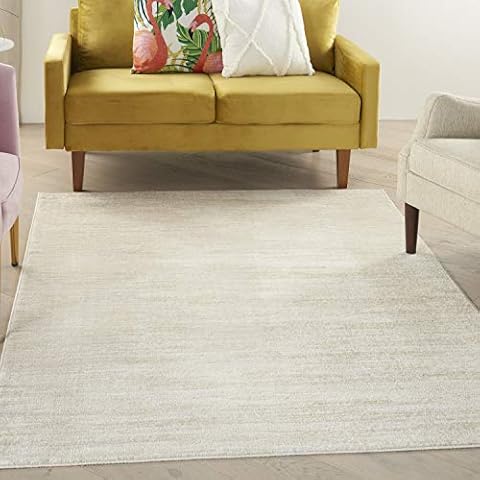 Nourison Essentials Indoor/Outdoor Ivory Beige 6' x 9' Area Rug Cover