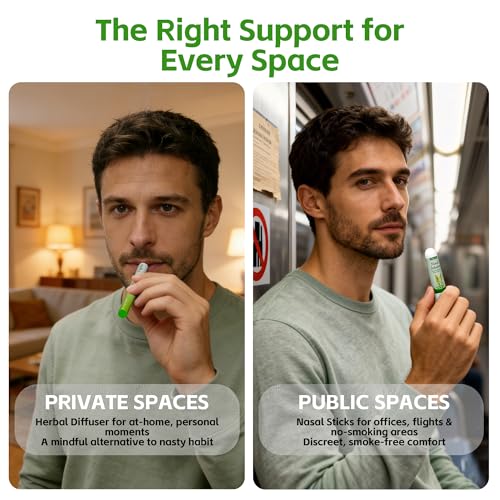 Image of Mullein Respiratory Wellness Bundle: Herbal Lung Cleanse Diffuser (600 Uses) + 3-Pcs Nasal Sticks - Craving Relief, Focus Boost & Easy Breathing