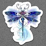 Kramer sticker's shop 3” Dragonfly Sticker for Car Vinyl Decal Window Truck Window Car Bumper Sticker Laptop Decal Motorcycle Helmet on a White Background