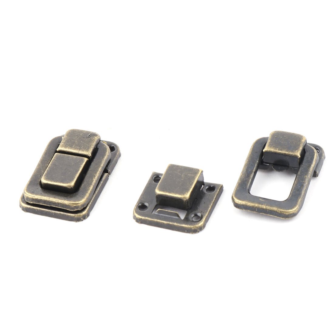 Generic Metal Box Case Chest Catch Toggle Latch Hasp Lock 37 x 26mm 5 Sets Bronze Tone 1