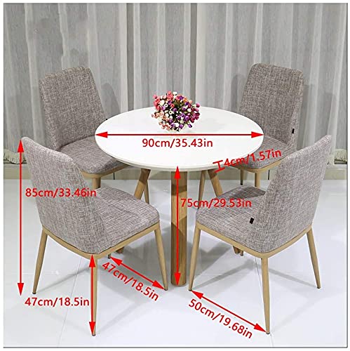 Cotclo Dining Table Set For Home Or Business Reception Round Table And Chair Set 90Cm Leisure Table Office Conference Room Clothing Store Hotel Dessert Shop #TOP1