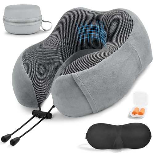 RUACDIQ Oreiller de Voyage pour Avion, Coussin de Nuque...