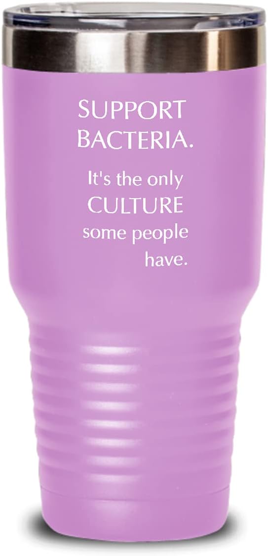 Microbiologist White Tumbler Support bacteria. 30oz, Magenta