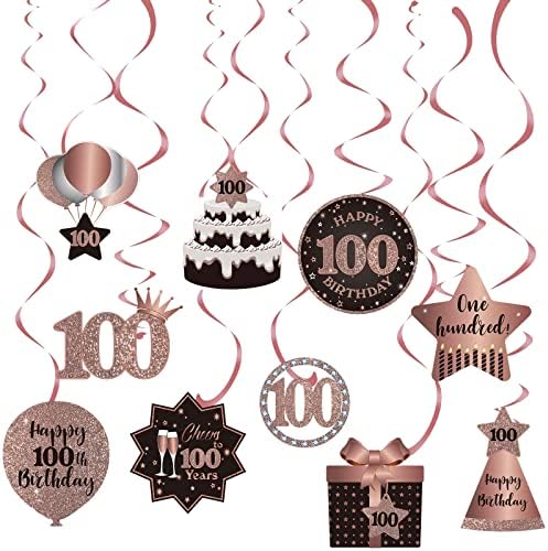 Decorazioni Per Compleanno 30 Anni – Kit Di 10 Spirali Appese E Ritagli, Nero E Oro, Feste A Tema, Soffitto E Pareti, Facili Da Montare