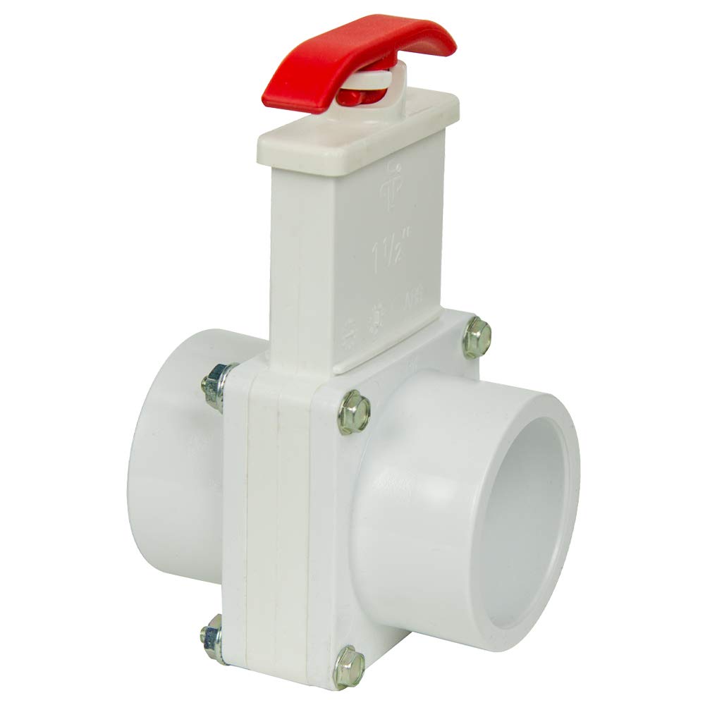 1-1/2" Socket x Socket White Knife Gate Valve