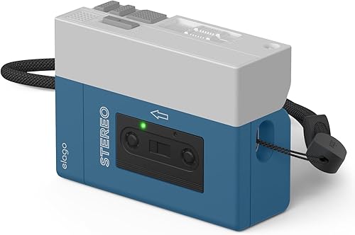 elago Funda para reproductor de cinta de casete compatible con AirPods Pro de 2 generación, compatible con AirPods Pro 2, cordón incluido,