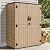 YITAHOME 59 Cuft Outdoor Tall Storage Shed, Waterproof Vertical Resin Shed for Garden, Garage, Patio, Lockable Tool Storage, No Shelves Included, Brown
