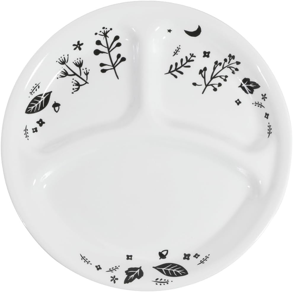 CORELLE J310-MLF CP-8674 Lunch Plate, Large Plate, Break-Resistant, Lightweight, Microwave Safe, Oven Safe, Dishwasher Safe, Moonlight Forest
