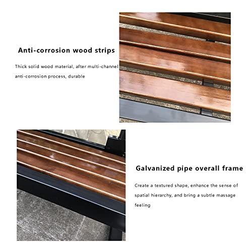 Banco de jardín para exteriores área de descanso asiento exterior de metal 6