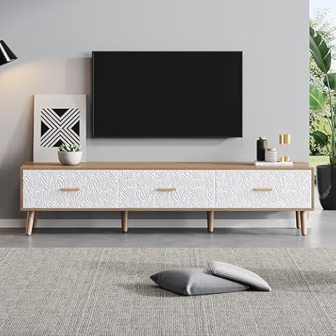 BTM Meuble TV Bois 150cm Cover