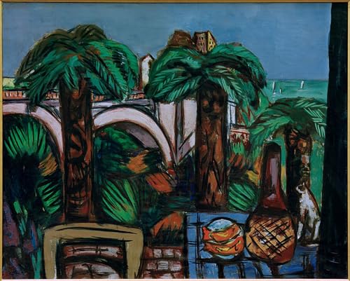 Lienzo de Max Beckmann paesaggio con tre palme cuadro decorativo para oficinas modernas 60x90