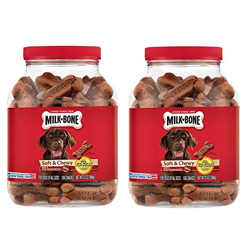Milk-Bone Soft & Chewy Beef & Filet Mignon Recipe Dog Snacks (37 oz.) Pack 2