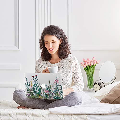 Idonzon Case For Macbook Air 13 Inch M1 A2337 A2179 A1932 2022-2018 Release, 3D Effect Matte Clear See Through Hard Cover&Keyboard Cover Compatible Air 13.3 With Retina Display Touch Id, Garden Flower #TOP1