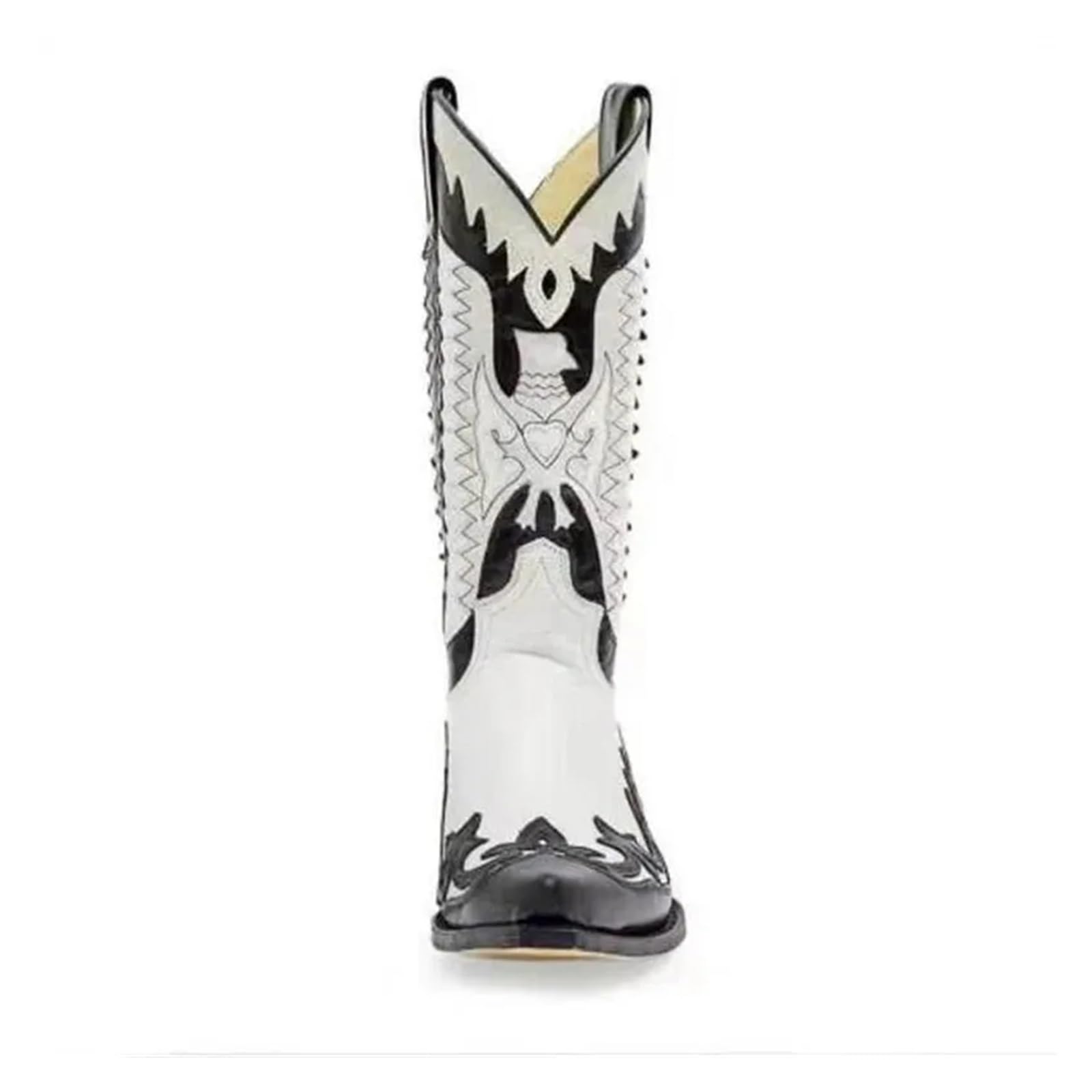 Botas Cowboy Botas de Hombre Vaquero Cuero Moda Motocicleta tacón Medio Casual