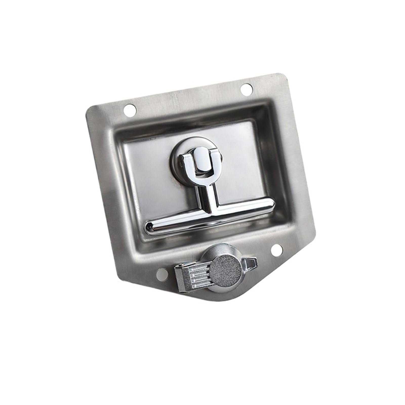 Iykqhwupyp Nolockcover Tool Box Lock 304 Stainless Steel Tongue Trailer Large Rv Truck Cabinet Door T-Shaped Hidden 1Pcs(Nolockcover)