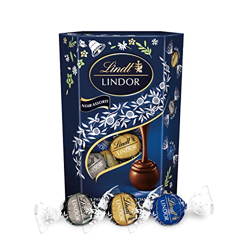 Lindt - Cornet LINDOR - Assortiment de Chocolats Noirs, Idéal pour Pâques, 200g