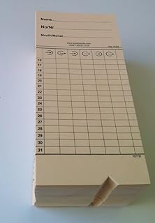 QuickClocks Clocking Cards (Monthly) (100)