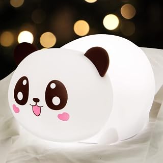 Panda Night Light for Kids, Color Changing Kids Night Light Panda Lamp, Panda Room Decor for Girls Cute Night Light, Silicone Nursery Baby Night Light, Cute Gifts for Kids (Panda)