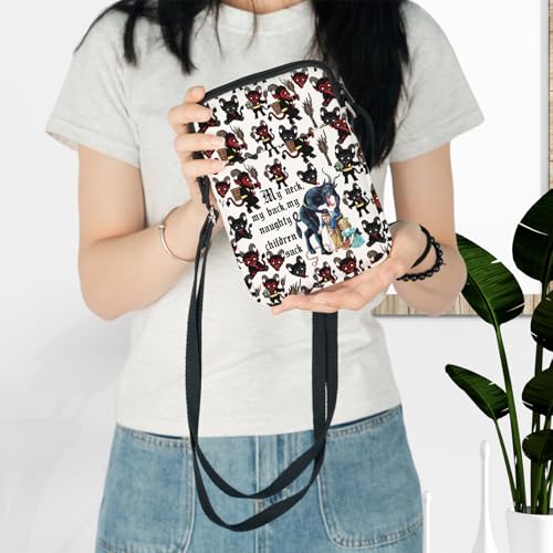 LEVLO Krampus Crossbody Bag Christmas Demon Fans Gift My Neck My Back My Naughty Sack Krampus Shoulder Bag3