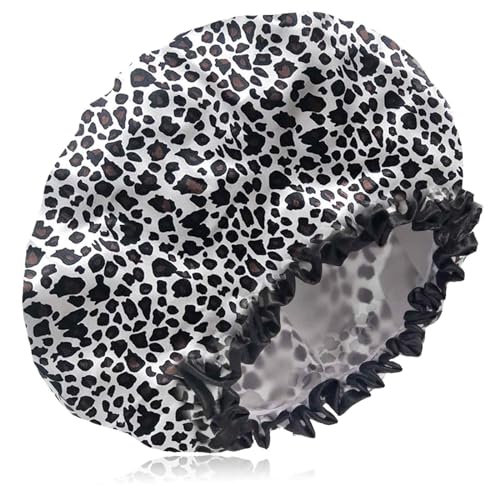 Large Double Waterproof Shower Cap - Adjustable for All Hair Lengths, Ladies, Men, Children - Essential Accessories for Hotel Travel