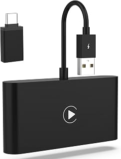 Wireless Carplay Adapter, Plug and Play Wireless Carplay Convertor Compatiable with Factory Wired Carplay Car Models from 2015, Carplay Wireless Dongle Only for iPhones, Sleek Balck
