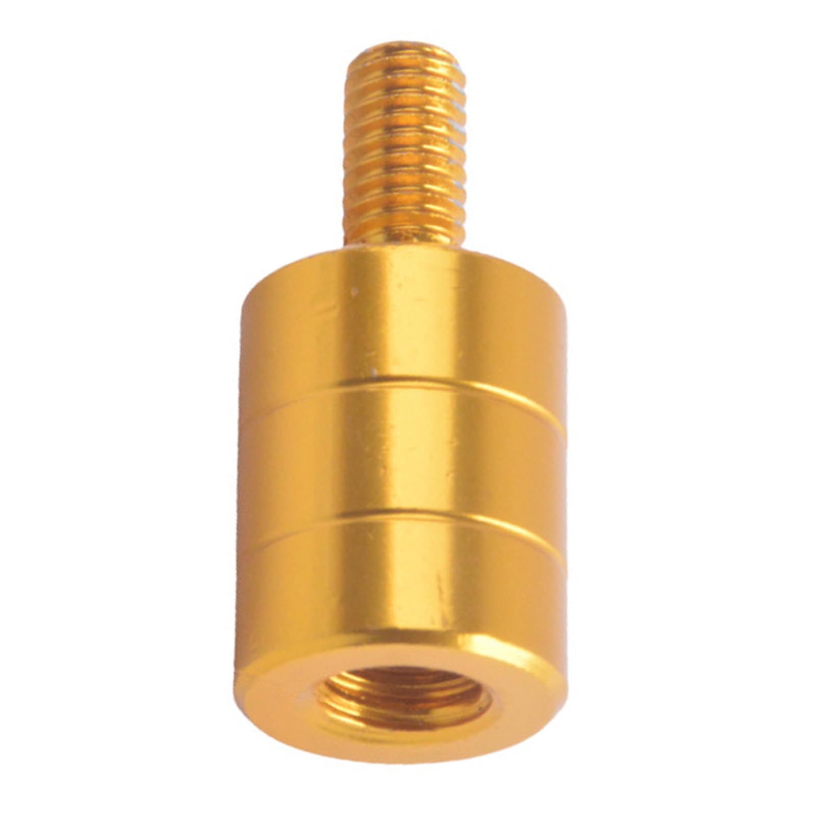 Jadewaa Gold Fishing Landing Net Handle Connector Thread Adapter Net Heads Adapter Fishing Landing Dip Net Rod Part Net Heads