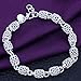 Women Jewelry 925 Silver Sterling Silver Bracelet Fashion Cuff Bangle Chain Bracelets Practical Processed (Silver D)