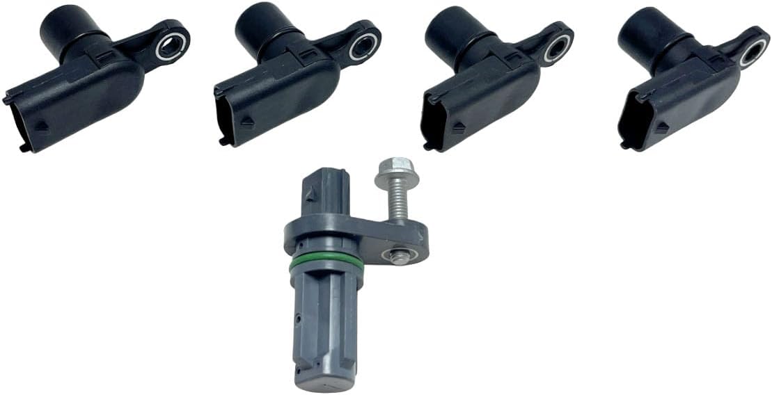 4PCS Camshaft Position Sensor 12615371 and 1PCS Crankshaft Position Sensor 12615626 Compatible with Enclave STS XTS Camaro Caprice Colorado Equinox Impala Malibu Traverse Acadia Canyon Terrain