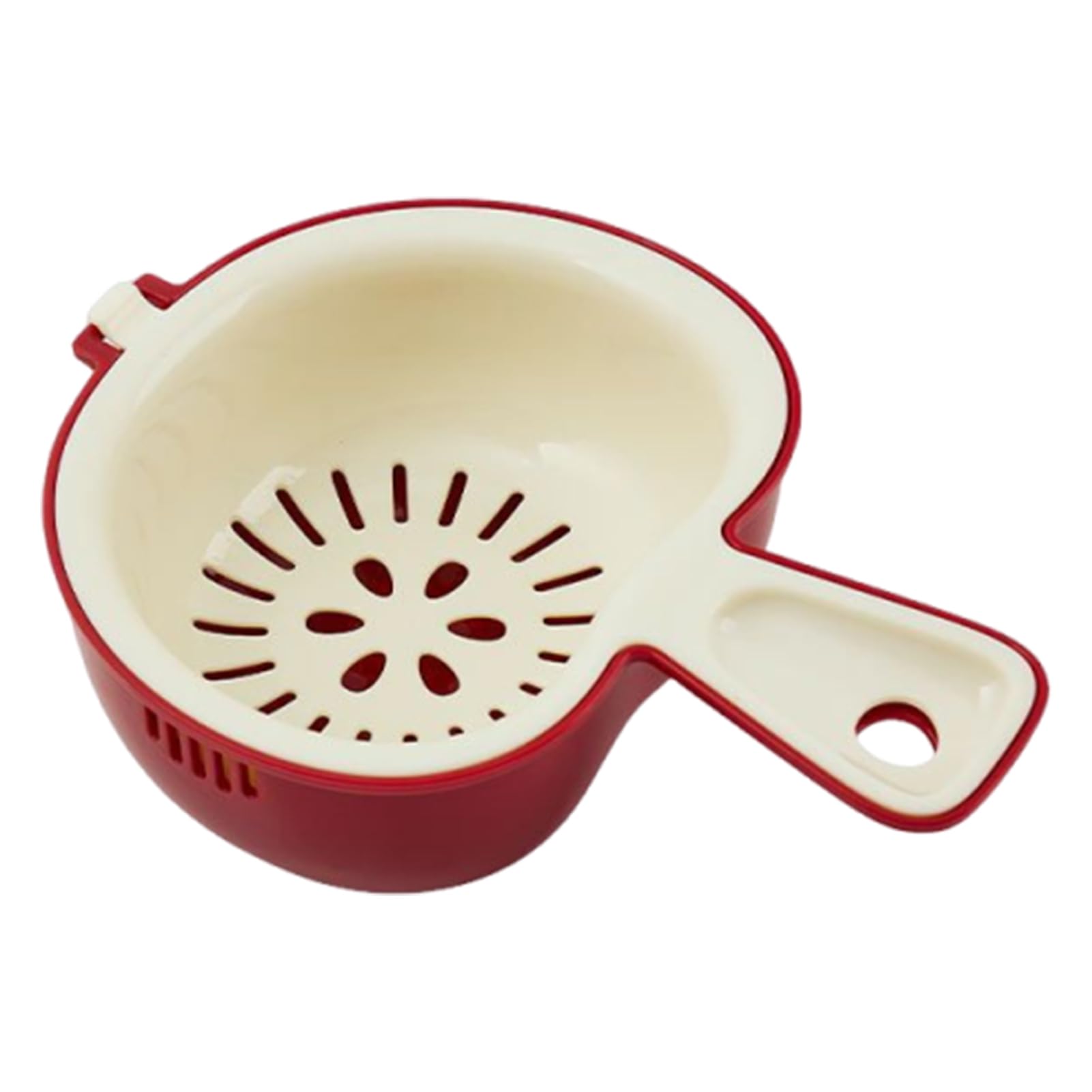 Drain Basket Double Layer with Locking Design Structure Strainer Easy Draining Compact Fruit Strainer for Blueberries Grapes
