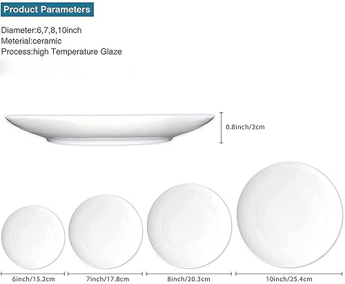 Miniatura 7 de LIGUTARS Platos de cerámica, platos de cerámica decorativos turquesa, curvas florales simétricas circulares simétricas, 10 pulgadas, para comedor,