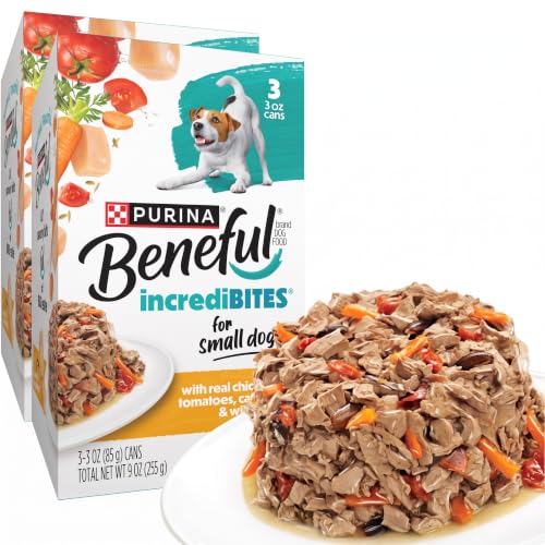 Beneful Purina Small Breed Wet Dog Food in Gravy, IncrediBites with Real Chicken - (16 Packs of 3) 3 oz. Cans