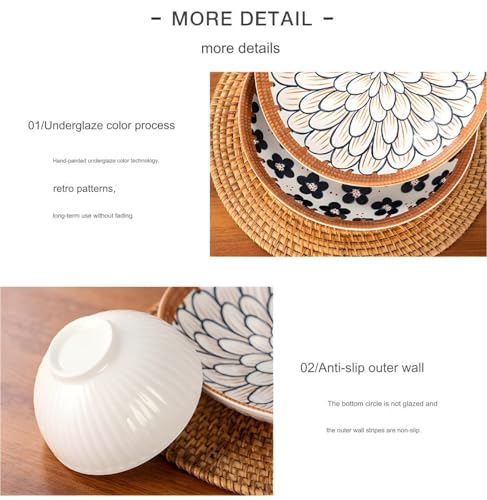 Image of YOMITH Ceramic Dinner Set with Plates & Bowls | 2 Plate & 4 Bowls Crockery Set for Indian Dining Table | Microwave & Dishwasher Safe | Home & Gifting (Set of 6)