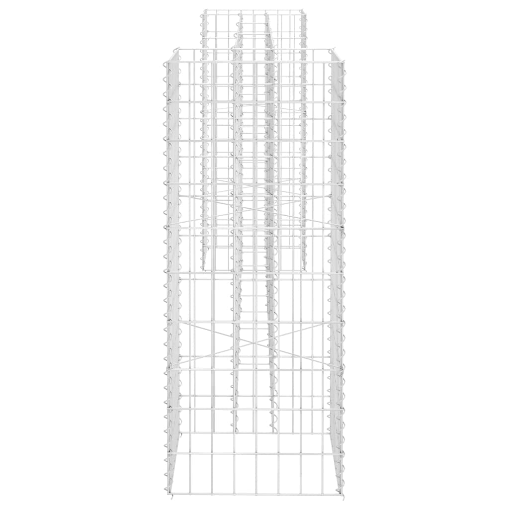 Generic Kosz Gabionowy z Ocynkowanego żelaza, Donica ścienna, Kosz z Siatki Drucianej z Siatki Drucianej Dotyczy Ogrodu na Zewnątrz (260 x 40 x 100 cm)