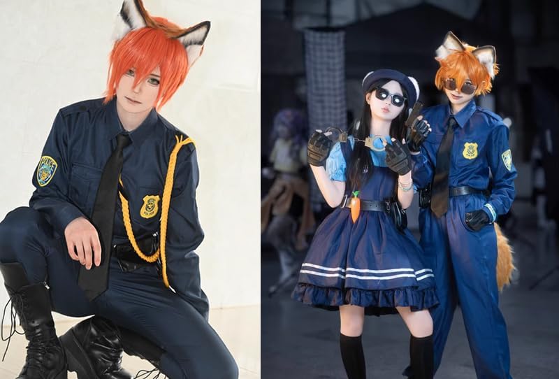 CSPY]コスプレ衣装+帽子＋耳＋尻尾ニック・ワイルド コスプレ