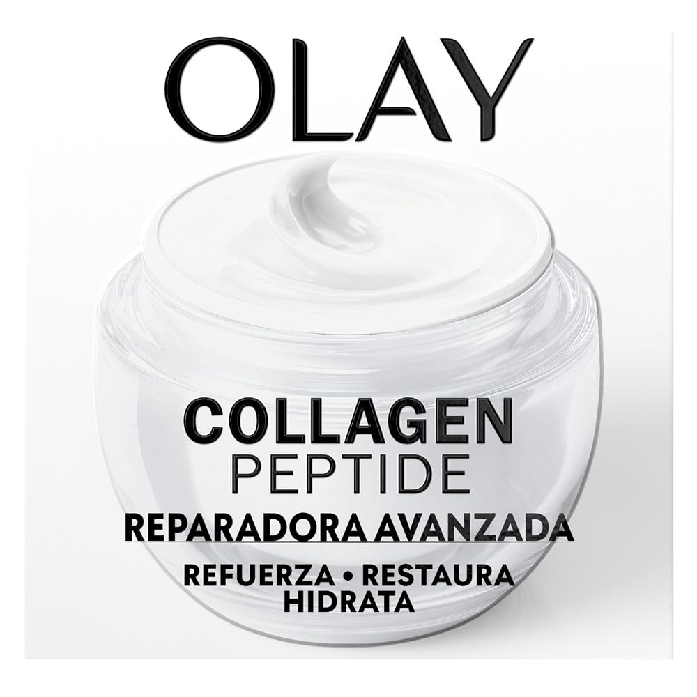 Olay Collagen Peptide Crema de Día Hidratante Facial, Con Niacinamida y Vitamina E. Cuidado Well-aging de la Piel: Fortalece, Restaura, Hidrata, 50ml