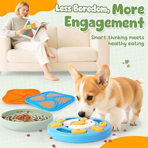 KIPRITII Well-Rounded Dog Enrichment Toys Set – Keeps Dogs Busy with Mental Stimulation & Slow Feeding, Includes Dog Lick Mat, Puzzle Toy & Slow Feeder Bowl for Boredom Relief - Image 7
