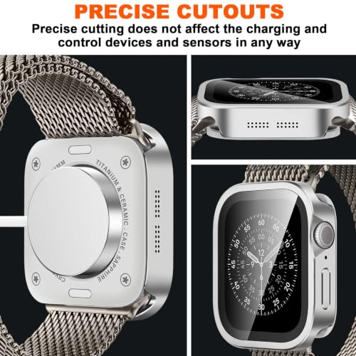 Funda de aluminio para iWatch 11 46mm plata con corte CNC y acabado premium 6