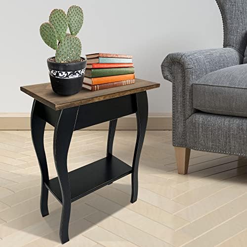 Peaceful Classics Wooden End Table- Amish Handmade Slim Side Tabl...
